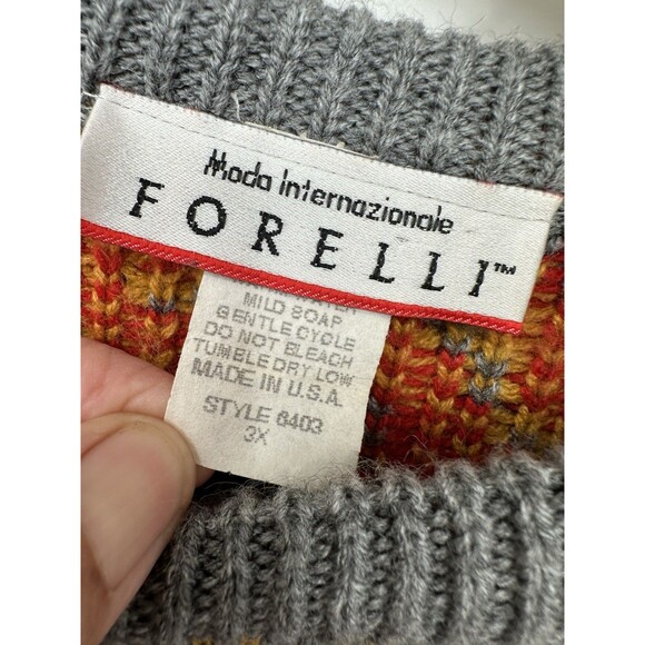 Vtg Moda International Forelli Sweatshirt Women 3X red floral Crewneck - Picture 4 of 7